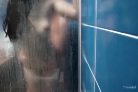 Caught in the shower. fucking hard in the shower